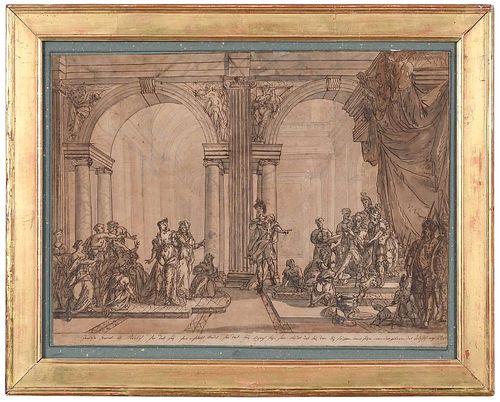 GERMAN SCHOOL DRAWING 18th century Neoclassical 378c2f