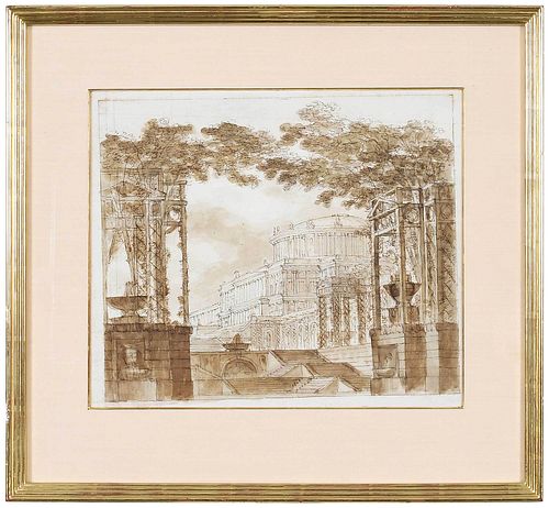 FRENCH SCHOOL DRAWING 18th century Architectural 378c4c