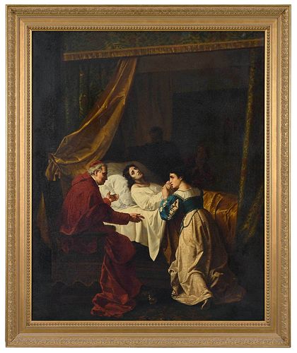 CONTINENTAL SCHOOL GENRE PAINTING 19th 378c8b