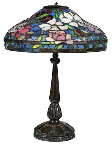 TIFFANY STYLE LEADED GLASS PEONY 378cf5