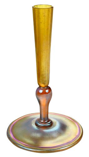 TIFFANY FAVRILE ART GLASS BUD VASEAmerican,