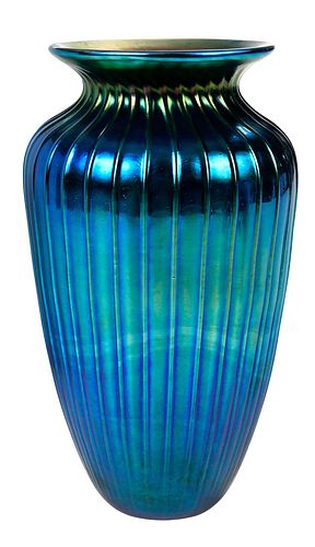 TIFFANY BLUE FAVRILE ART GLASS