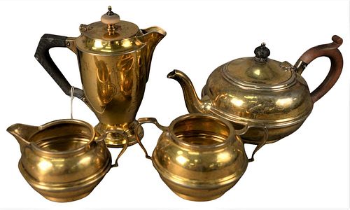 FOUR PIECE ENGLISH SILVER TEA SET  378d06