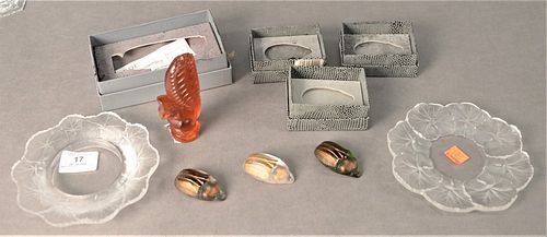 SIX PIECE GROUP OF LALIQUE ART