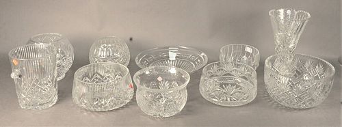 TEN PIECE LOT OF CUT GLASS TO 378d38