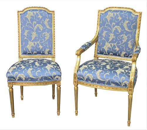 SET OF EIGHT LOUIS XVI STYLE CHAIRS  378d46