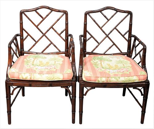 PAIR OF FAUX BAMBOO CHINESE CHIPPENDALE 378d40