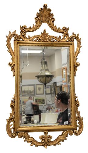 CHIPPENDALE STYLE MIRROR WITH GOLD 378d57
