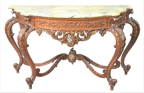 LOUIS XV STYLE MARBLE TOP CONSOLE