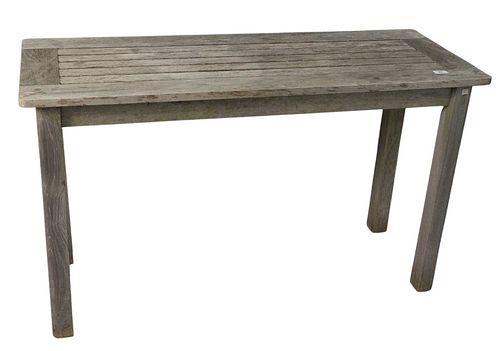 TEAK OUTDOOR TABLE HEIGHT 28 INCHES  378d7c
