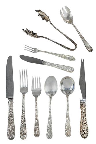 KIRK REPOUSSE STERLING FLATWARE,