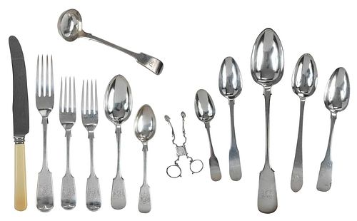 ENGLISH SILVER AND SET OF SILVER