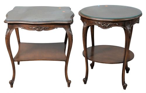 THREE LOUIS XV STYLE SIDE TABLES  378e18