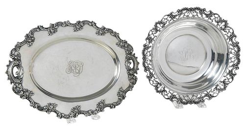 STERLING TRAY AND BOWLAmerican