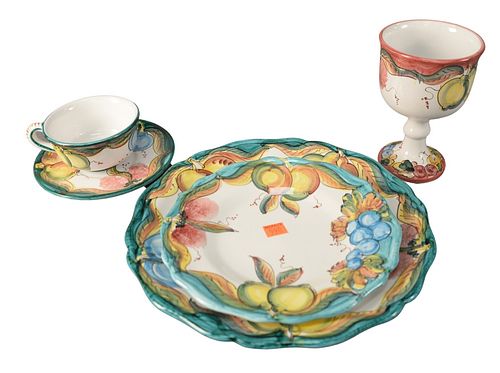 46 PIECE SET OF ITALIAN POTTERY