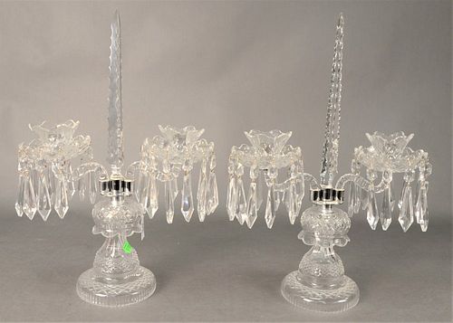 PAIR OF SIGNED WATERFORD CRYSTAL 378e31