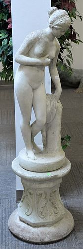 OUTDOOR CAST FIGURE OF A NUDE WOMAN 378e63