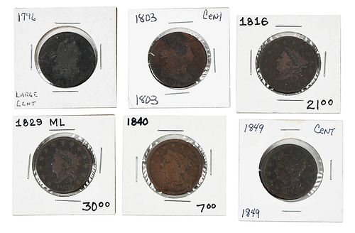 ASSORTED GROUP OF 78 LARGE CENTS1794  378e7e