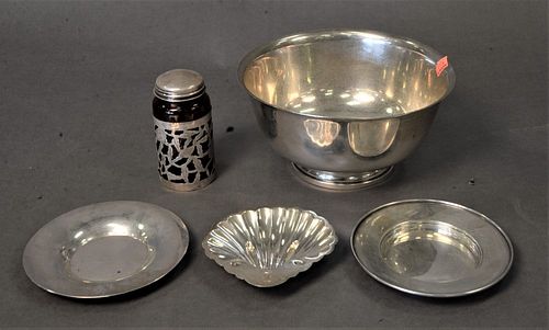 FIVE PIECE SILVER LOT, TO INCLUDE