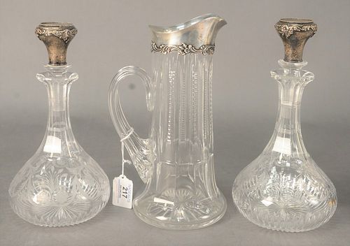 THREE PIECE GLASS LOT TO INCLUDE 378eac