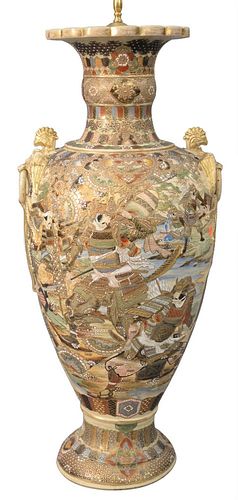 SATSUMA PALACE VASE HAVING GILT 378ec4