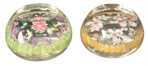 TWO PERTHSHIRE MILLEFIORI GLASS 378ecd