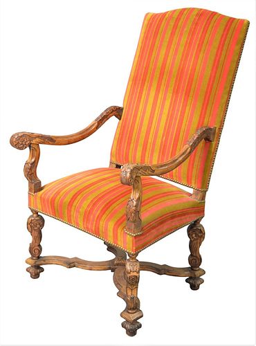 WILLIAM AND MARY STYLE WALNUT ARMCHAIR 378f4a