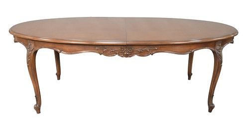 FRENCH STYLE FRUITWOOD OVAL DINING