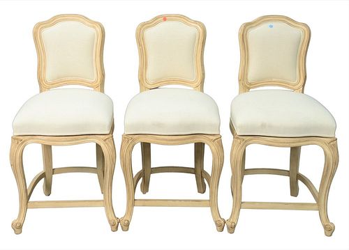 SET OF THREE UPHOLSTERED BARSTOOLS  378f54