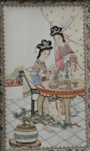 PAIR OF CHINESE PAINTED PORCELAIN