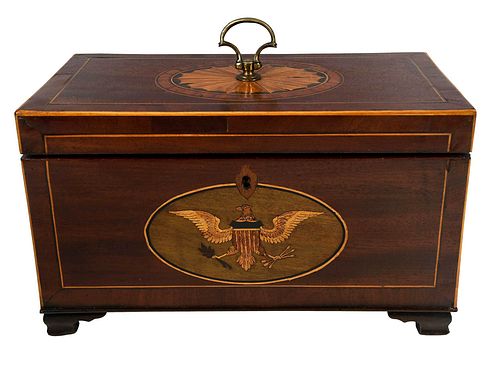 AMERICAN INLAID EAGLE THREE COMPARTMENT