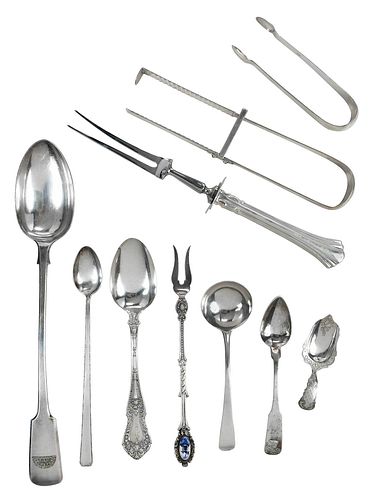 17 PIECES ASSORTED SILVER FLATWAREincluding 378fb0