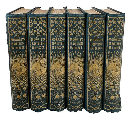 SIX VOLUMES MORRIS S BRITISH BIRDSLondon  378fac