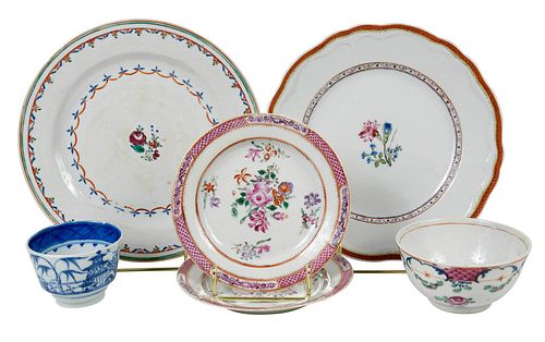 SIX PIECES OF CHINESE EXPORT PORCELAINlate 378fc5