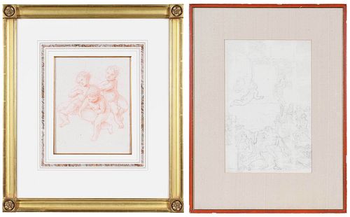 TWO OLD MASTER DRAWINGS 18th century 378fec