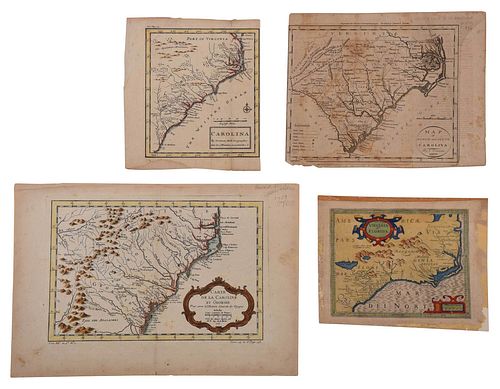 FOUR 17TH AND 18TH CENTURY MAPS OF THE