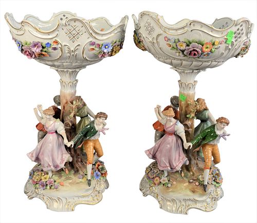 PAIR OF LARGE GERMAN PORCELAIN 3790de