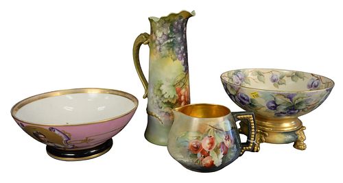 FOUR PIECE GROUP OF LIMOGE PORCELAIN,