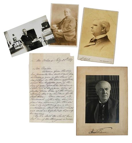 GROUP OF SIGNED PORTRAITS LETTERSsigned 37912f