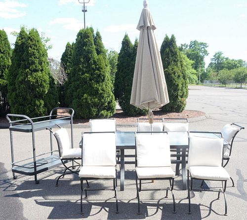 ELEVEN PIECE OUTDOOR PATIO SET,