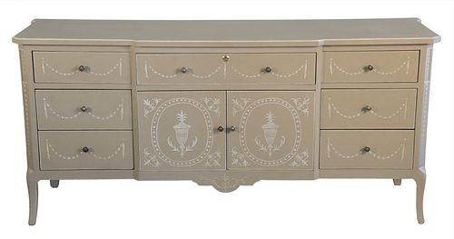 CONTEMPORARY PAINT DECORATED CHEST  379170