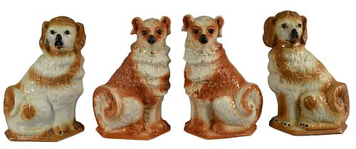 TWO PAIRS OF STAFFORDSHIRE KING