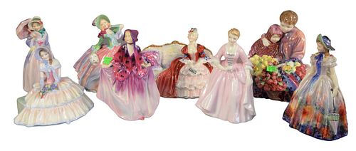 EIGHT PIECE GROUP OF ROYAL DOULTON PORCELAIN