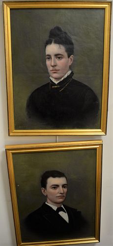 PAIR OF PORTRAITS IN MATCHING FRAMES  37923b