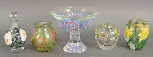 FIVE PIECE GROUP OF MURANO GLASS  379275