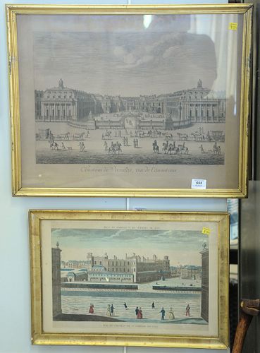 GROUP OF FOUR VUE D'OPTIQUE ENGRAVINGS,