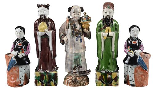 THREE CHINESE CERAMIC IMMORTAL 37933b