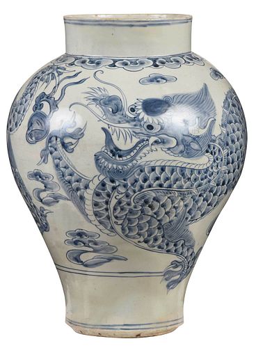 KOREAN UNDERGLAZE BLUE PORCELAIN