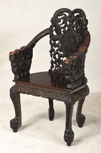 CHINESE CARVED DRAGON DECORATED 379396