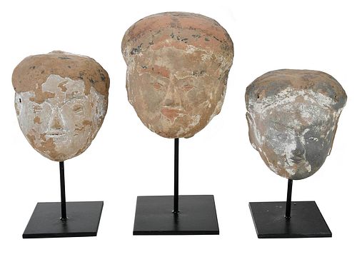 THREE EARLY CHINESE TERRACOTTA 3793a9